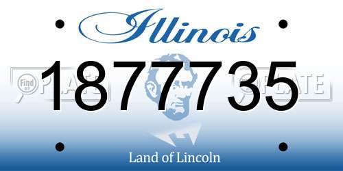 1877735 Illinois License Plate