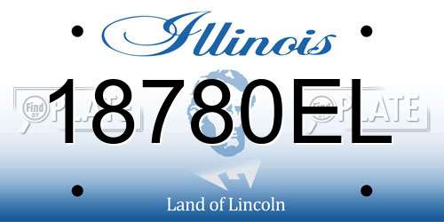 18780EL Illinois License Plate