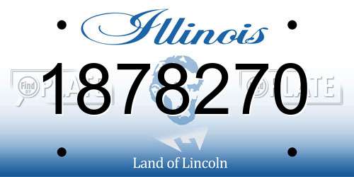 1878270 Illinois License Plate