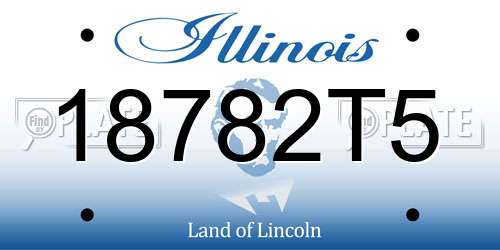 18782T5 Illinois License Plate