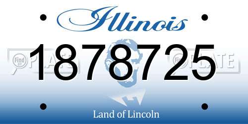 1878725 Illinois License Plate