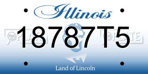 18787T5 Illinois License Plate