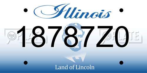18787Z0 Illinois License Plate