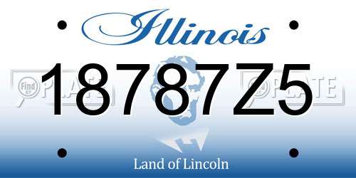 18787Z5 Illinois License Plate