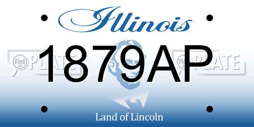 1879AP Illinois License Plate