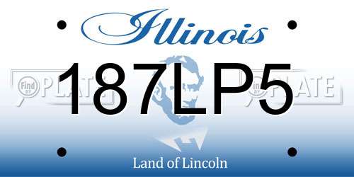 187LP5 Illinois License Plate