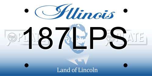 187LPS Illinois License Plate