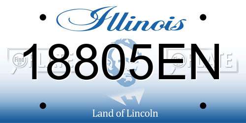 18805EN Illinois License Plate