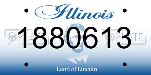 1880613 Illinois License Plate