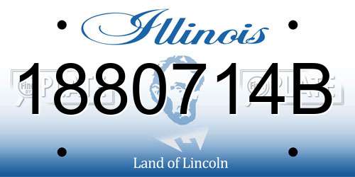 1880714B Illinois License Plate