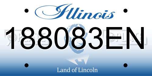 188083EN Illinois License Plate