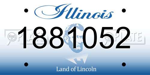 1881052 Illinois License Plate