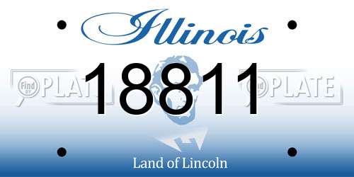18811 Illinois License Plate