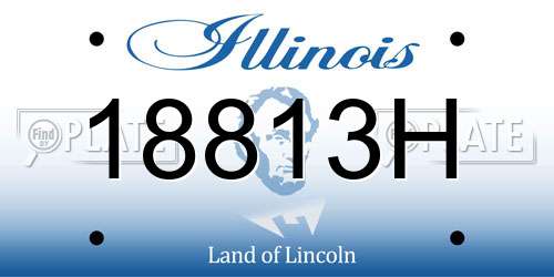 18813H Illinois License Plate