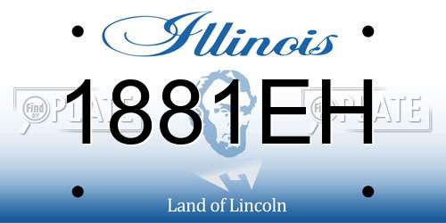 1881EH Illinois License Plate