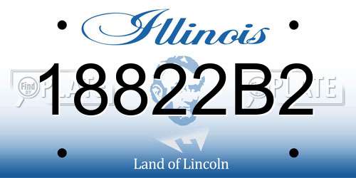 18822B2 Illinois License Plate