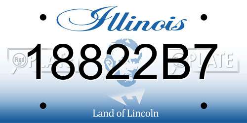 18822B7 Illinois License Plate