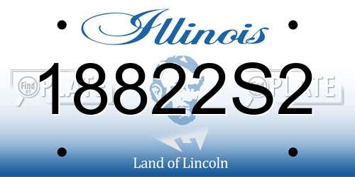18822S2 Illinois License Plate