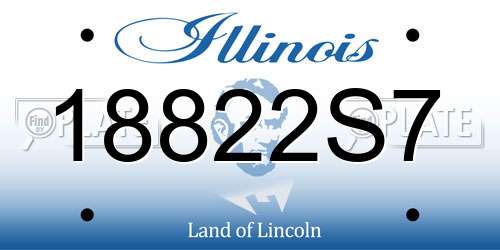 18822S7 Illinois License Plate