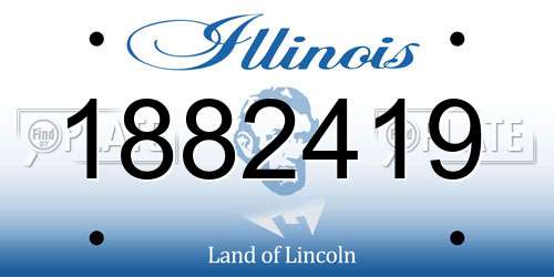 1882419 Illinois License Plate