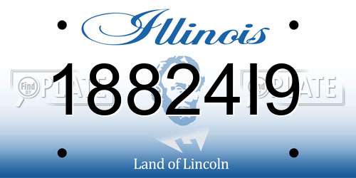 18824I9 Illinois License Plate
