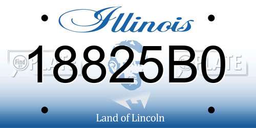 18825B0 Illinois License Plate