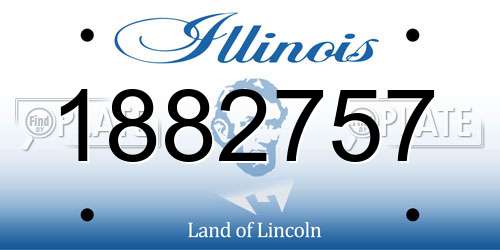 1882757 Illinois License Plate