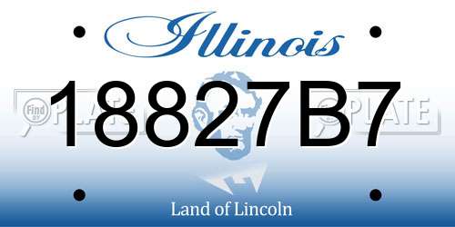 18827B7 Illinois License Plate