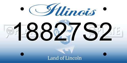 18827S2 Illinois License Plate