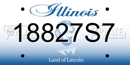 18827S7 Illinois License Plate