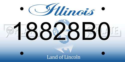 18828B0 Illinois License Plate