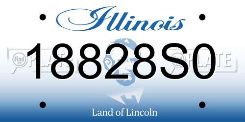 18828S0 Illinois License Plate