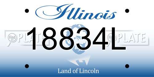 18834L Illinois License Plate