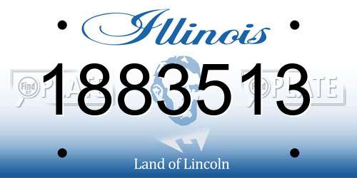 1883513 Illinois License Plate
