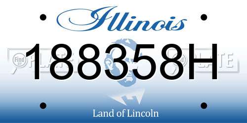 188358H Illinois License Plate