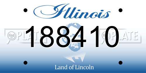 188410 Illinois License Plate