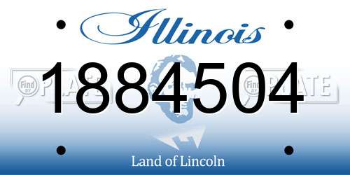 1884504 Illinois License Plate