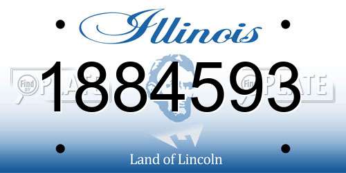 1884593 Illinois License Plate