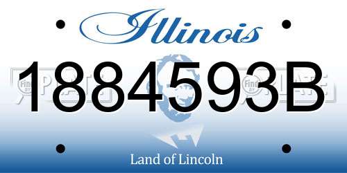 1884593B Illinois License Plate