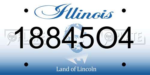 18845O4 Illinois License Plate