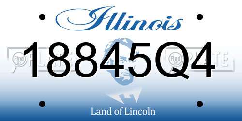 18845Q4 Illinois License Plate