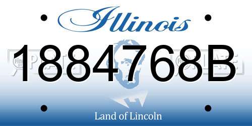 1884768B Illinois License Plate