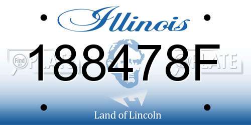 188478F Illinois License Plate