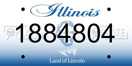 1884804 Illinois License Plate