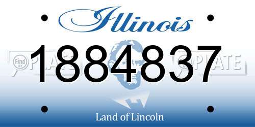 1884837 Illinois License Plate