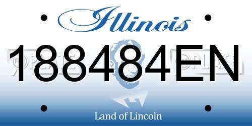 188484EN Illinois License Plate