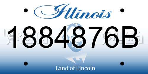 1884876B Illinois License Plate
