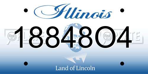 18848O4 Illinois License Plate