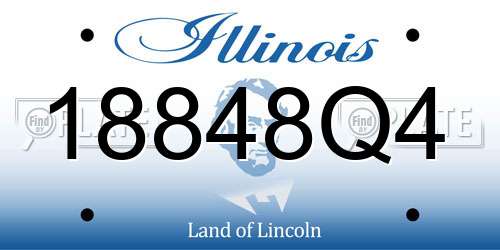 18848Q4 Illinois License Plate