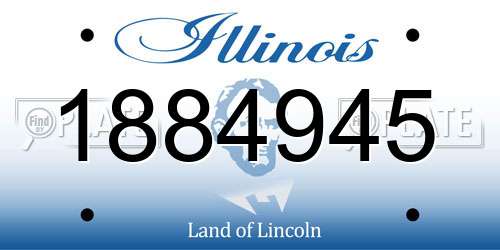 1884945 Illinois License Plate